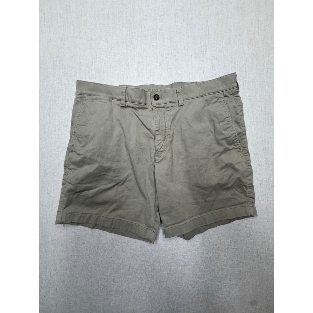Duck Head Gold School Chino Shorts Mens 36 Khaki Tan Cotton Stretch Flat Front